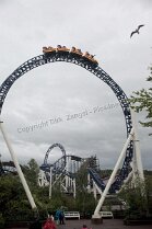 Vergnügungspark Liseberg in Göteborg Vergnügungspark Liseberg in Göteborg Bild: Am oberen Punkt fährt die Achterbahn